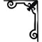 Ekena Millwork Fleur De Lis Wrought Iron Bracket, (Triple center brace), Powder Coated Black 2"W x 12"D x 15"H BKTM02X12X15TFL - alternate 5